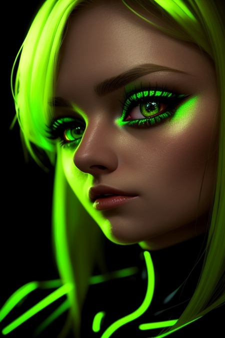 00413-a woman portrait blonde eyes green neon realistic_4064606565.jpg
